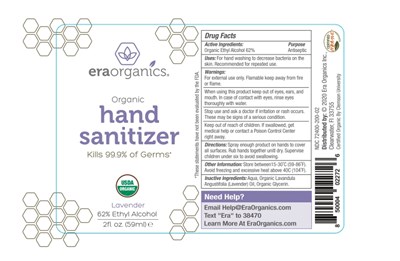 2oz Label (Hand Sanitizer Spray Lavender 2oz)